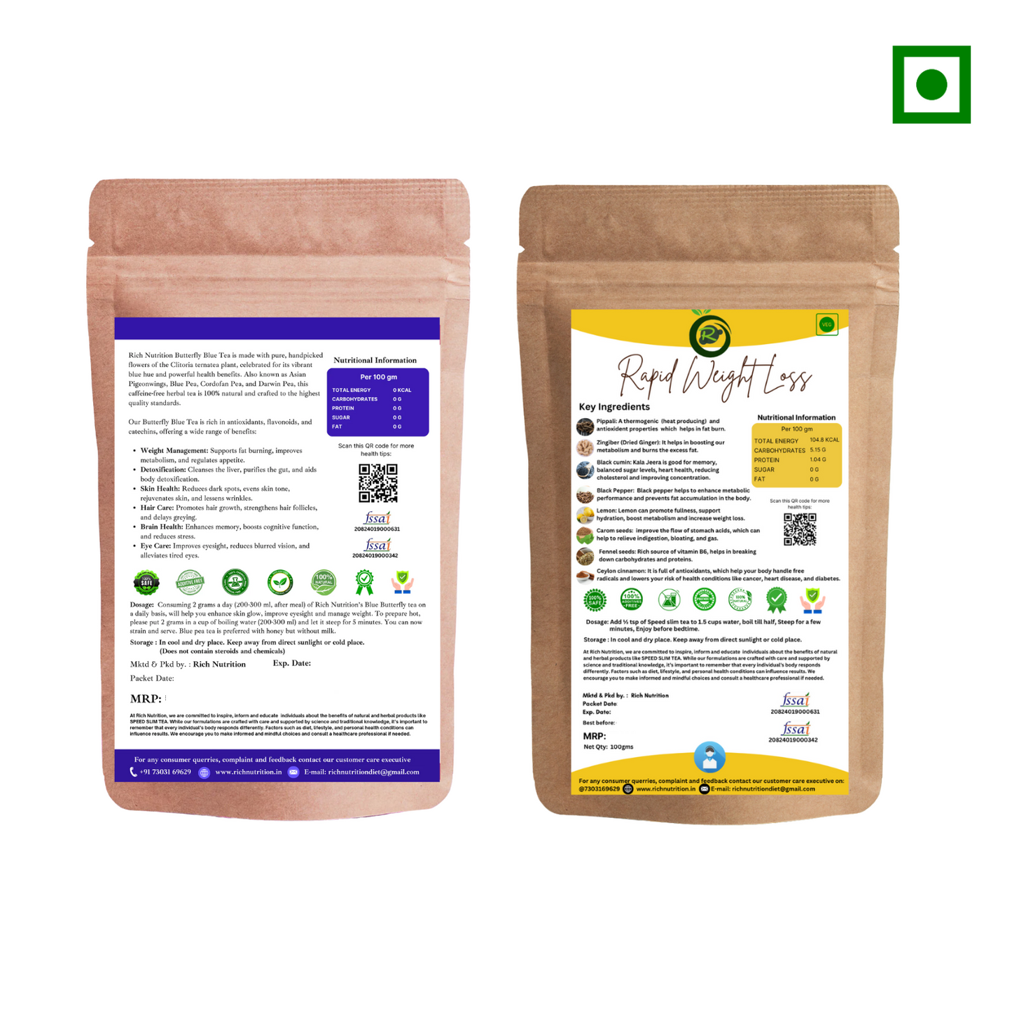 Blue & Slim Detox Tea Combo | Slimming made simple, Naturally