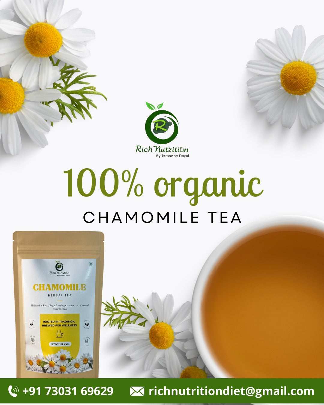 Chamomile Tea - Helps with Sleep, Sugar Levels and Relaxation