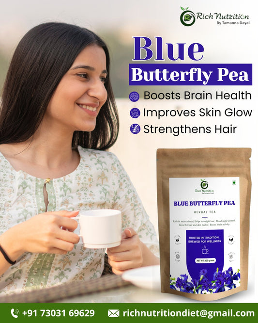 Blue Butterfly Pea Tea - For Skin Glow, Hair Growth, Eyesight | 40 grams