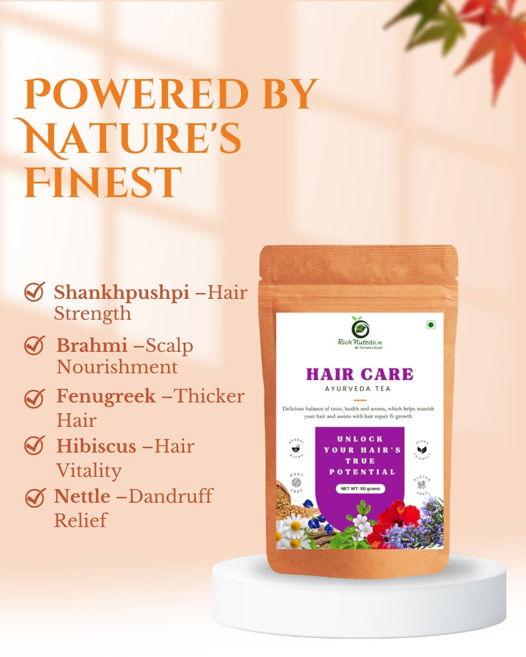 Hair Care Tea - Helps with Hair Growth, Shine, Reduce Dandruff, Repair & Strength - Hair Tea - Healthy Hair Tea