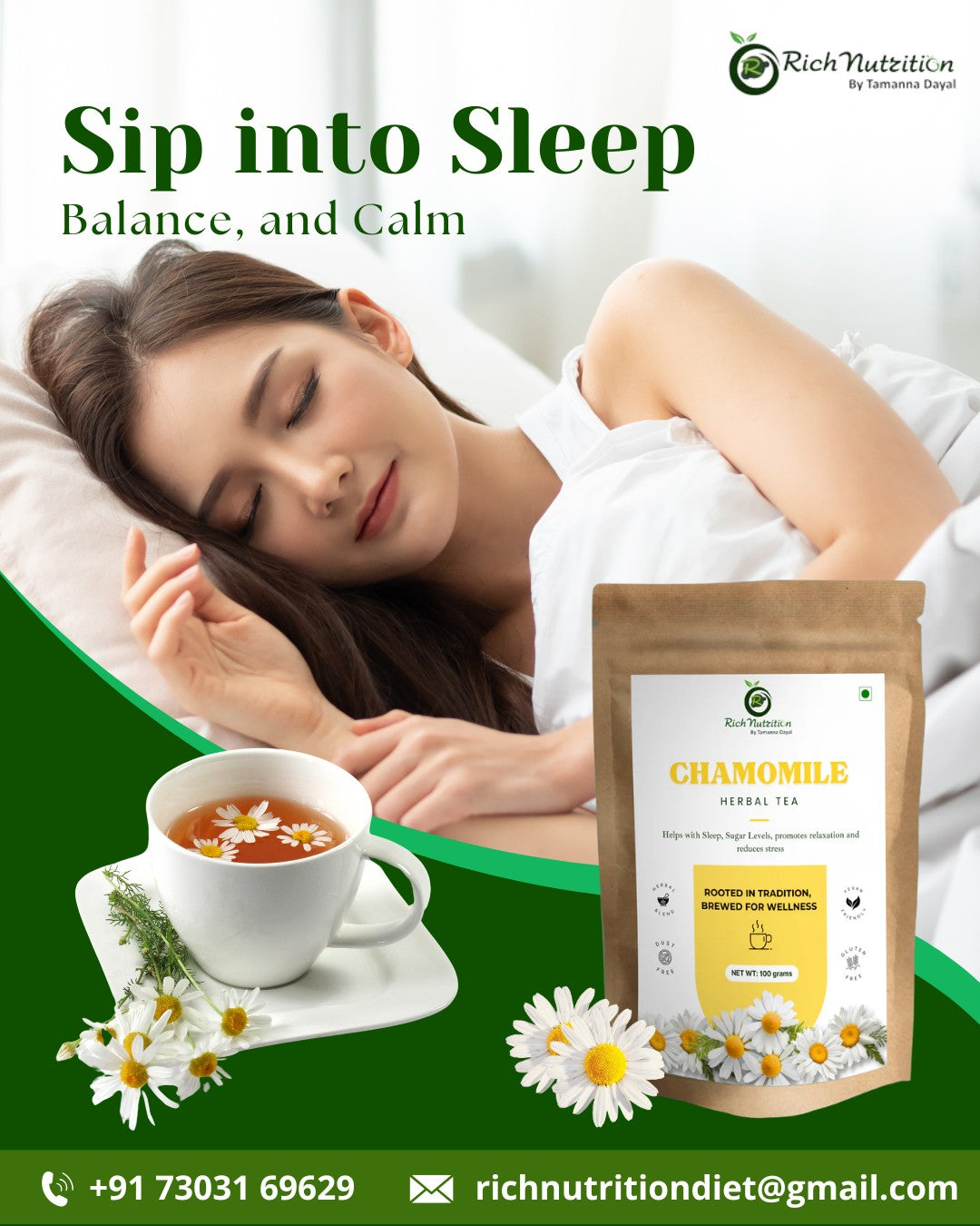 Chamomile Tea - Helps with Sleep, Sugar Levels and Relaxation
